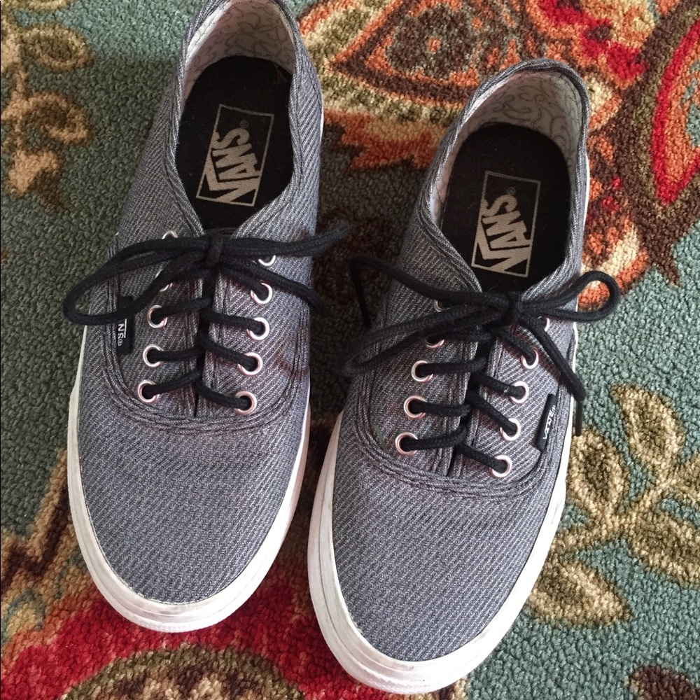 Gray& black Vans